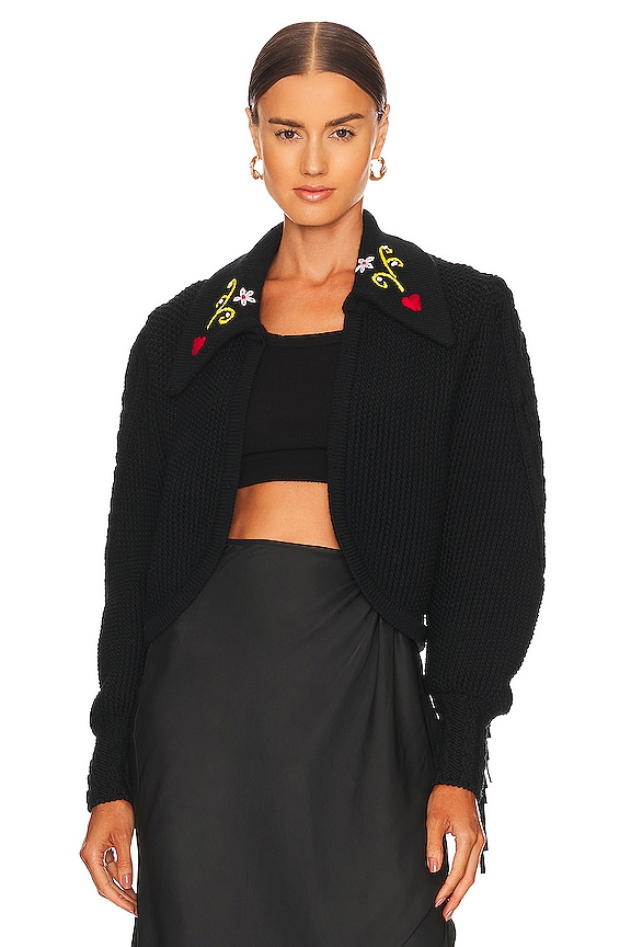 view 2 of 4 Ada Crop Cardigan in Black