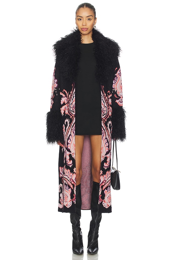 view 2 of 4 Bo Jacquard Coat in Jimi Black