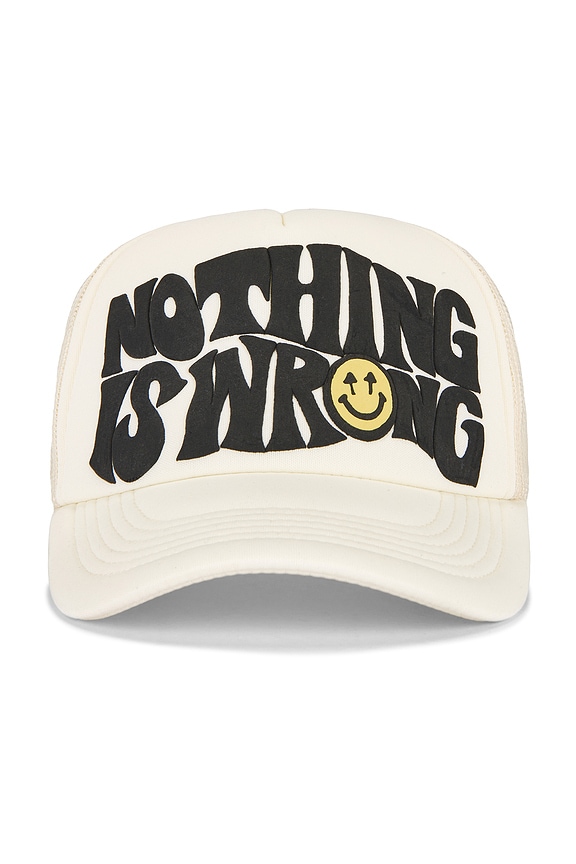 view 1 of 2 Nothing is Wrong Trucker Hat in Bone