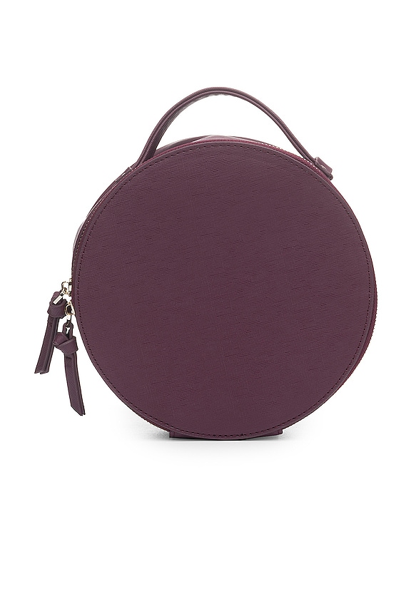 view 1 of 2 Amora Nomad Round Travel Case in Eggplant