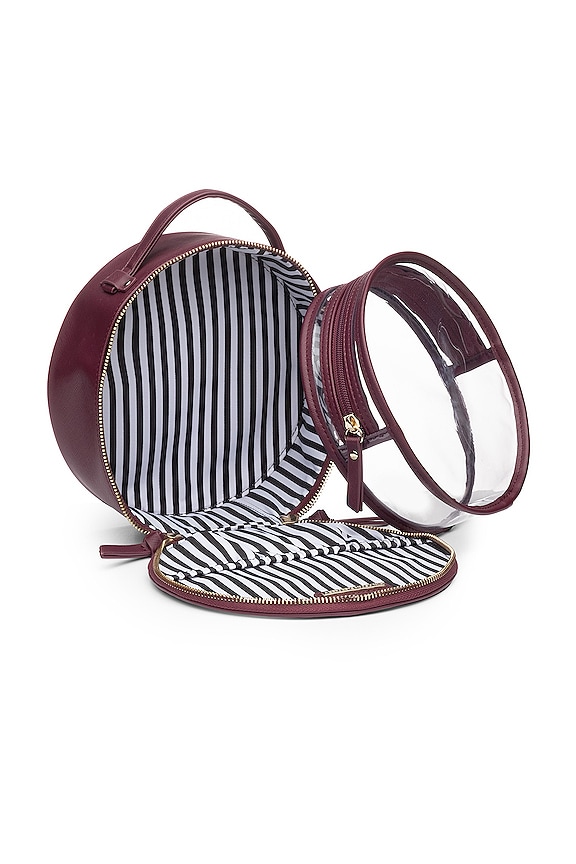 view 2 of 2 Amora Nomad Round Travel Case in Eggplant