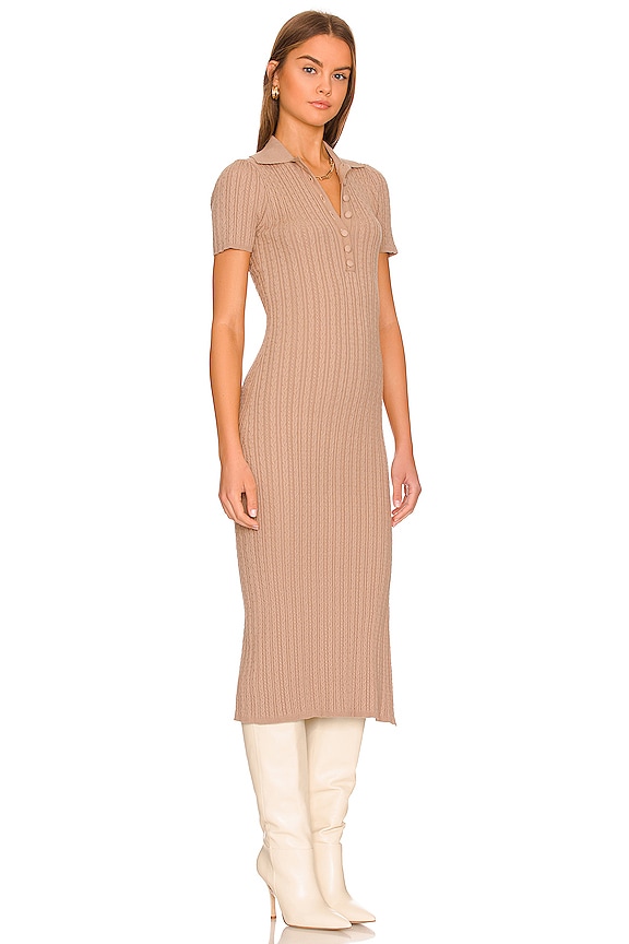 view 2 of 3 VESTIDO MIDI TRINITI in Taupe