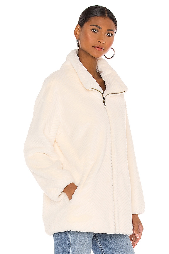 view 2 of 4 Irene Faux Fur Jacket in Ivory