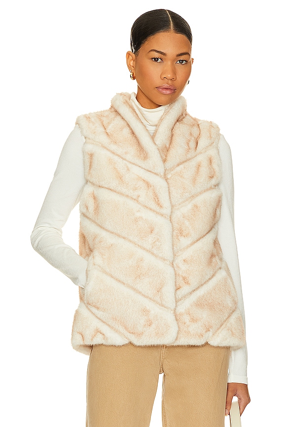 view 2 of 5 COLLINS 모조 퍼 조끼 in Cream