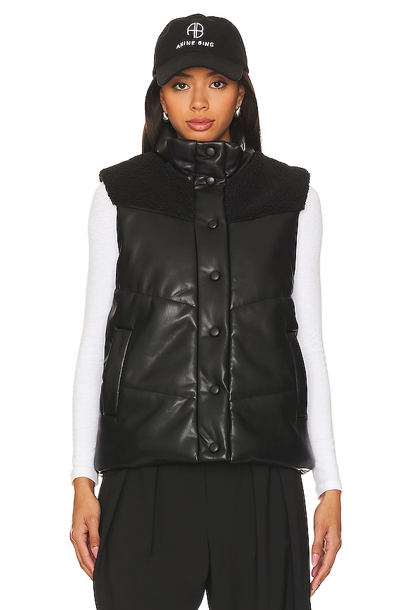 view 2 of 5 Lobelia Faux Leather Vest in Black