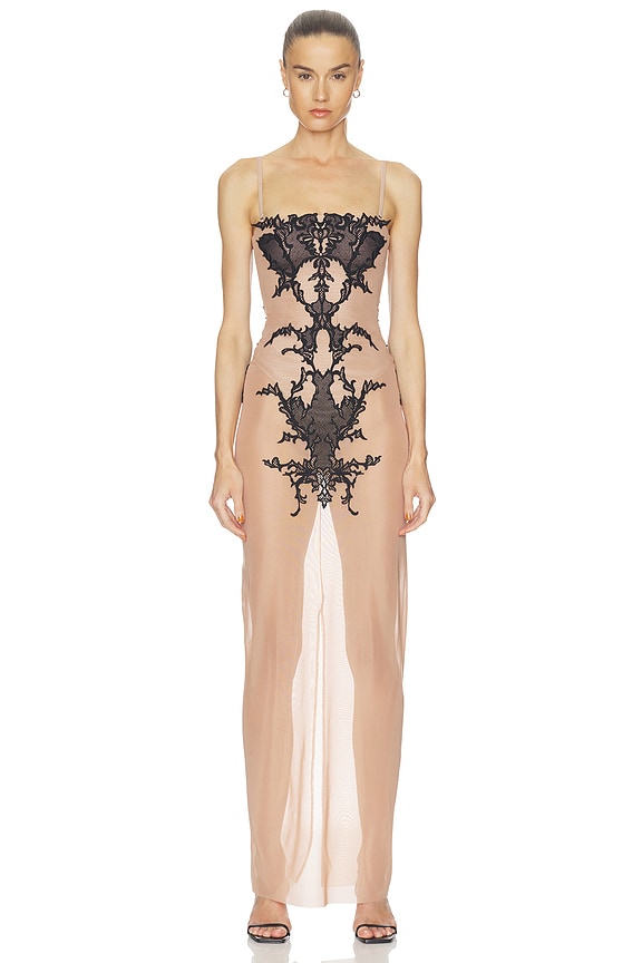view 1 of 4 ROBE WING LACE CORSET-DRESS in Blush