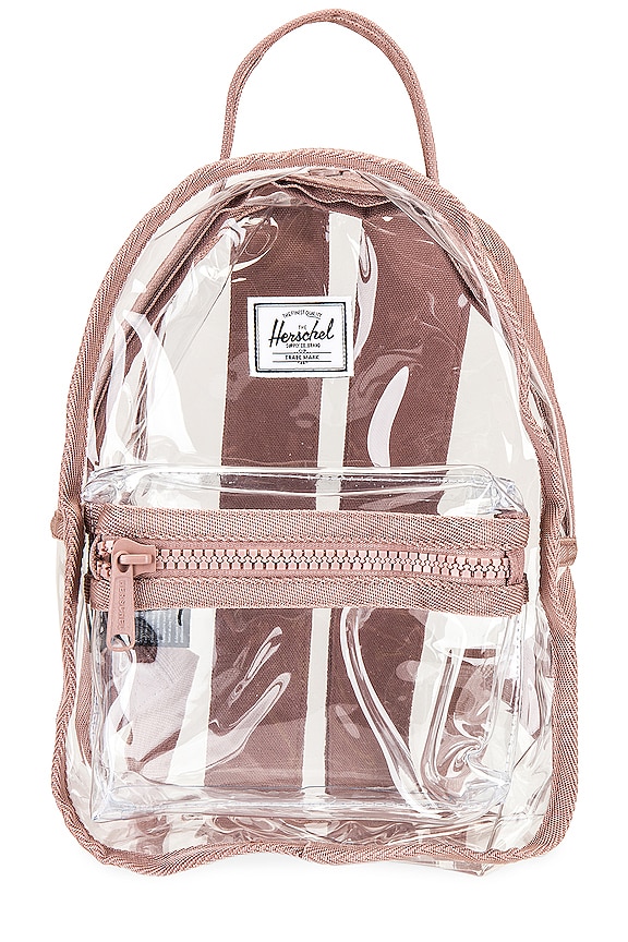 view 1 of 5 Nova Mini Backpack in Ash Rose & Clear
