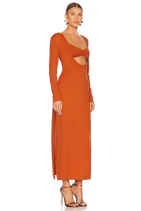 view 2 of 3 Adrienne Dress in Cinnamon