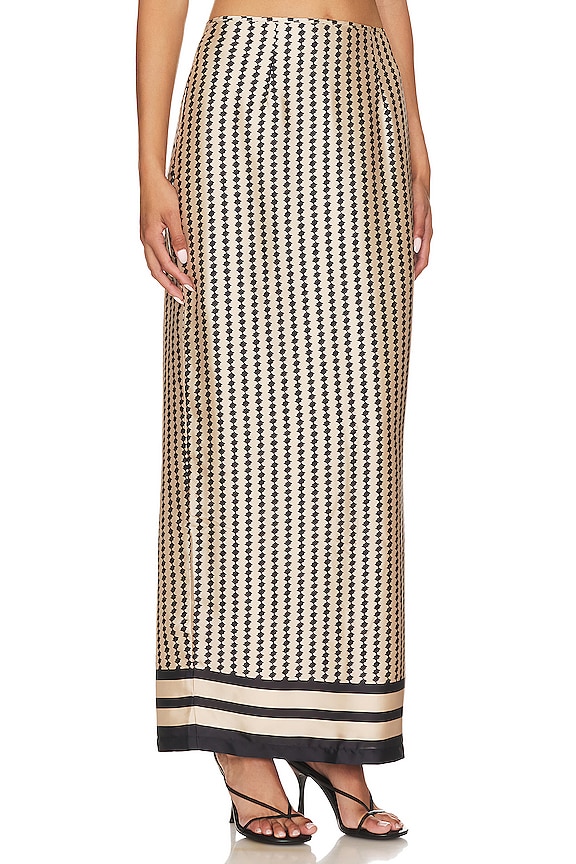 view 2 of 4 JUPE MIDI DROITE LISSA in Black Diamond