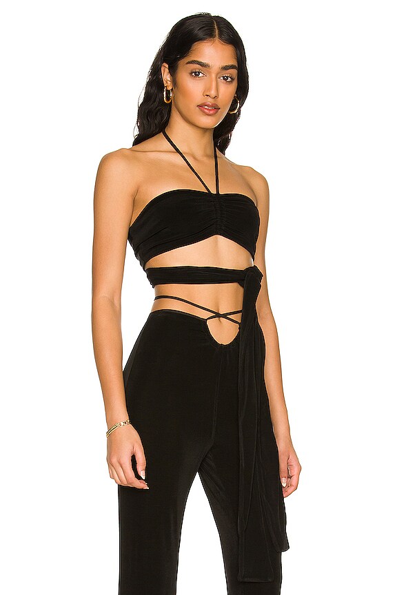 view 2 of 4 Palma Wrap Top in Black