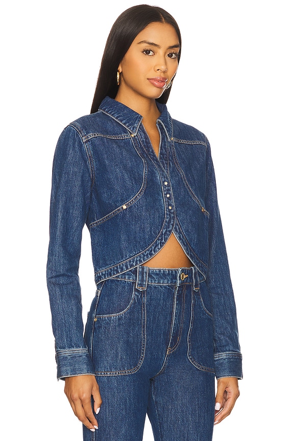 view 2 of 4 BLOUSON LUCIA in Dark Blue Wash