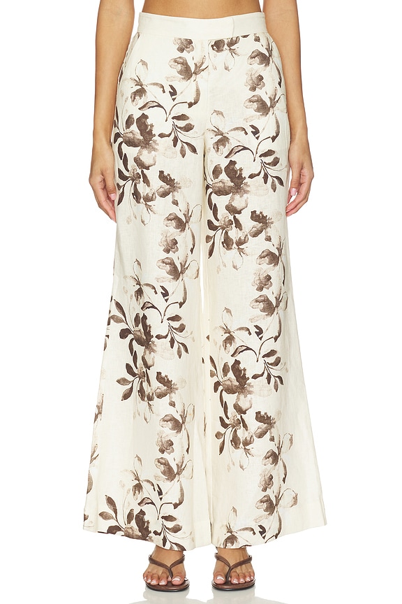 view 2 of 7 PANTALON CAPRI in Painted Flower Chocolate