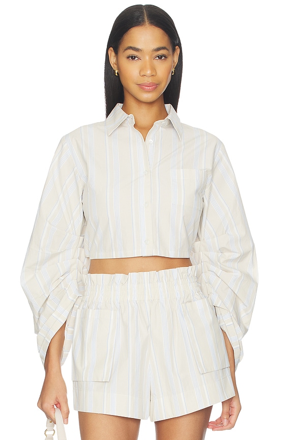 view 1 of 5 Raquel Top in Beige Stripe