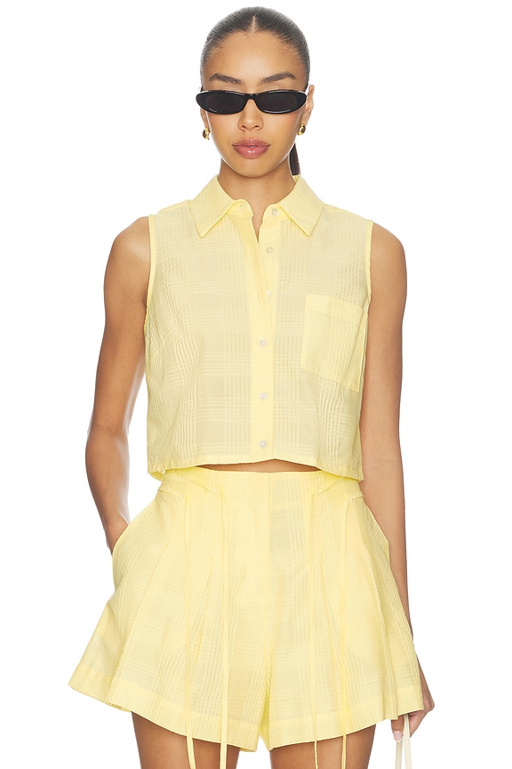 view 1 of 4 Katja Top in Butter Plaid