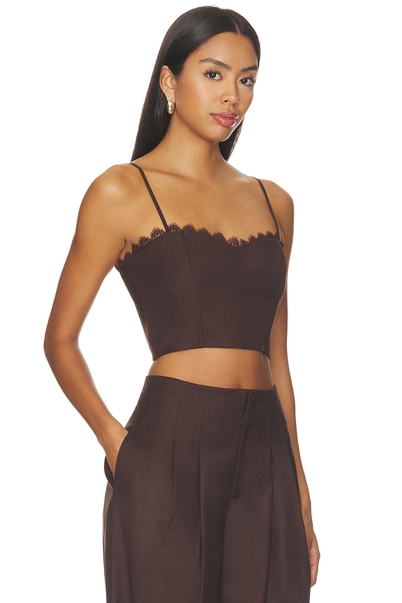 view 2 of 5 Bella Bustier Top in Chocolate