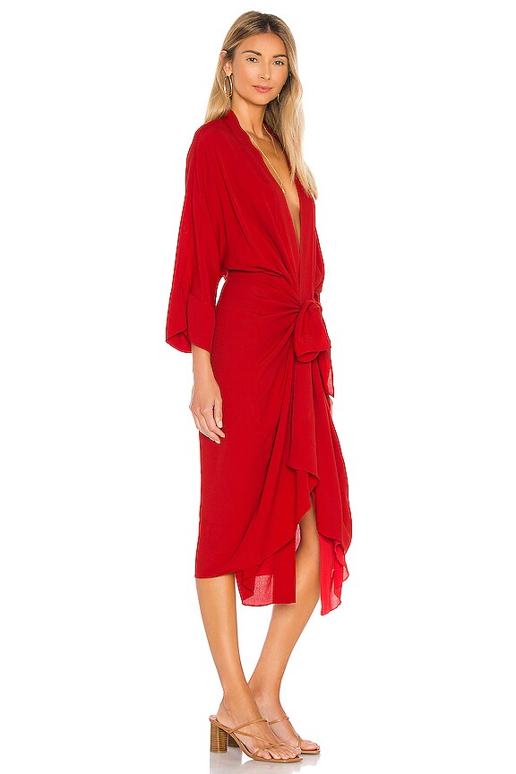 view 2 of 3 VESTIDO MIDI ANA in Red