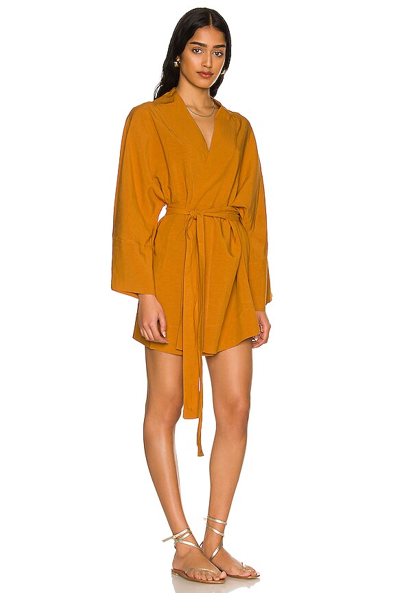 view 2 of 3 Lin Kimono in Turmeric