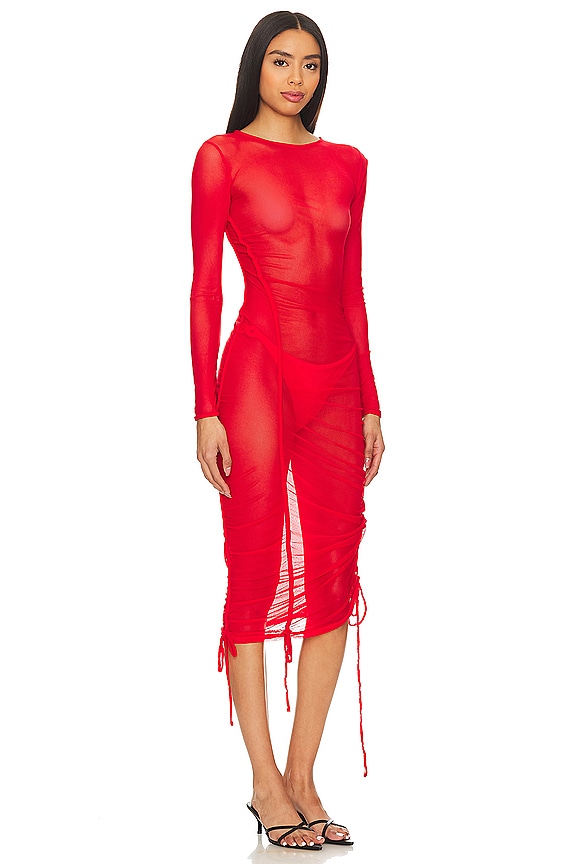 view 2 of 3 VESTIDO MIDI LET in Red Shift