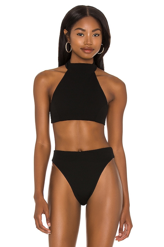 view 1 of 4 Crepe Antonia Bikini Top in Black