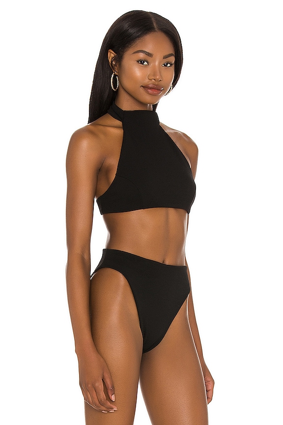 view 2 of 4 Crepe Antonia Bikini Top in Black