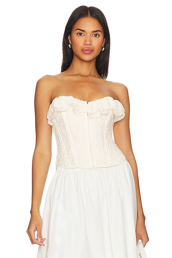 view 2 of 5 Seams Like A Princess Corset in La Creme