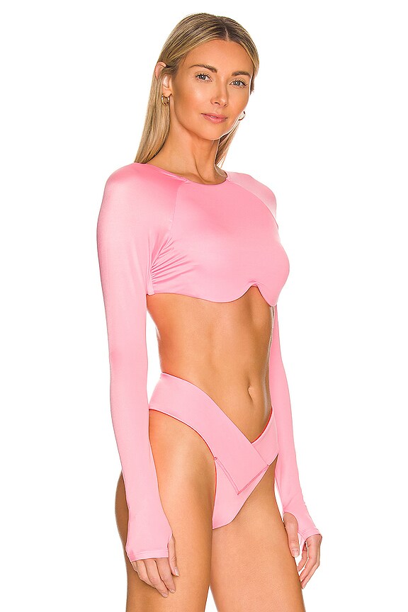 view 2 of 4 Half Time Bikini Top in Rose Quartz