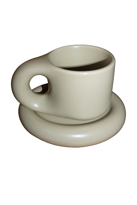 view 1 of 2 TAZA DEW MUG SET in Tahini