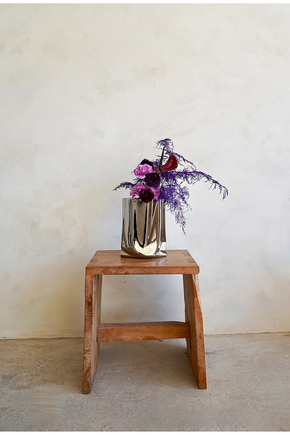 view 2 of 4 FLORERO ESMEE VASE in Chrome