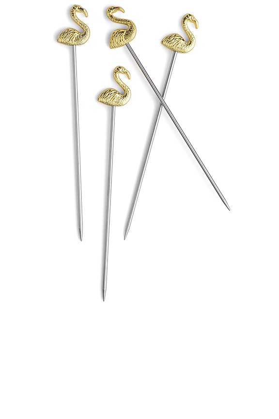 view 2 of 4 PALILLOS DE CÓCTEL THE LILY COCKTAIL PICKS in Gold & Stainless
