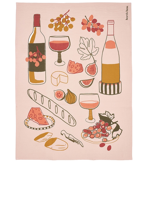 view 1 of 2 The Emmy Tea Towel in Wine