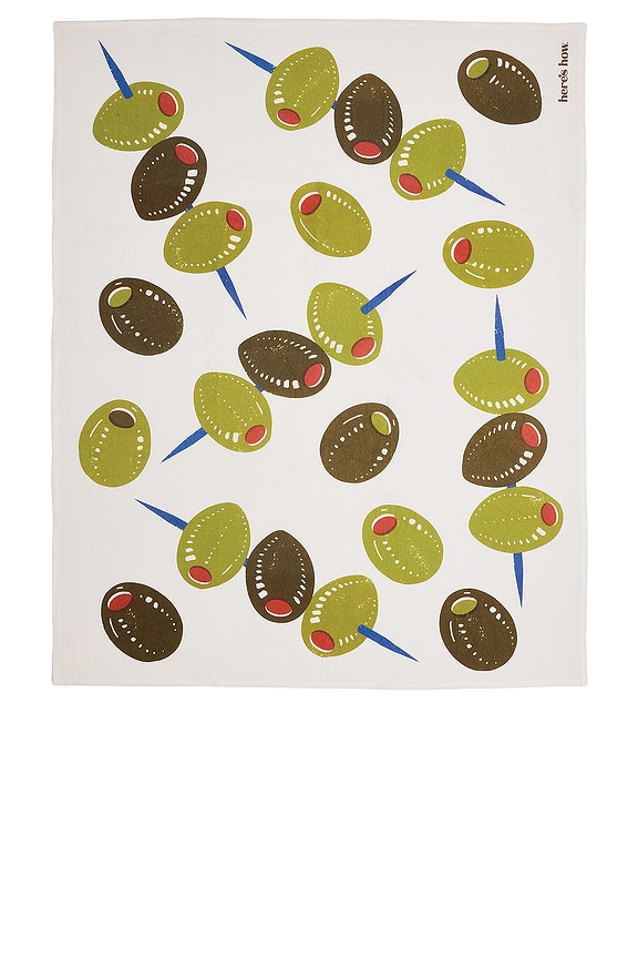 view 1 of 2 The Emmy Tea Towel in Olives