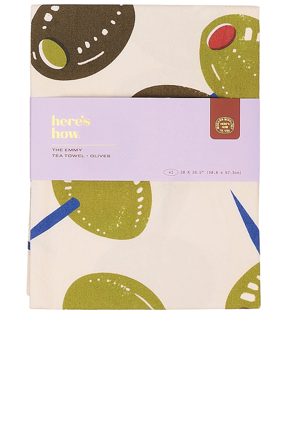 view 2 of 2 The Emmy Tea Towel in Olives
