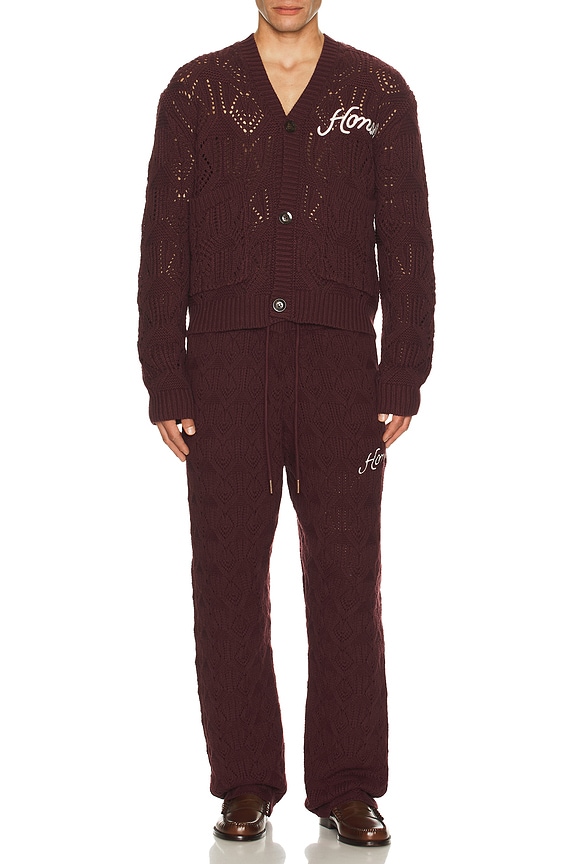 view 2 of 5 Cable Cardigan in Berry