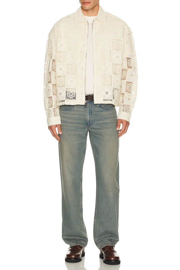 view 2 of 5 CROCHET 풀 집 재킷 in Bone