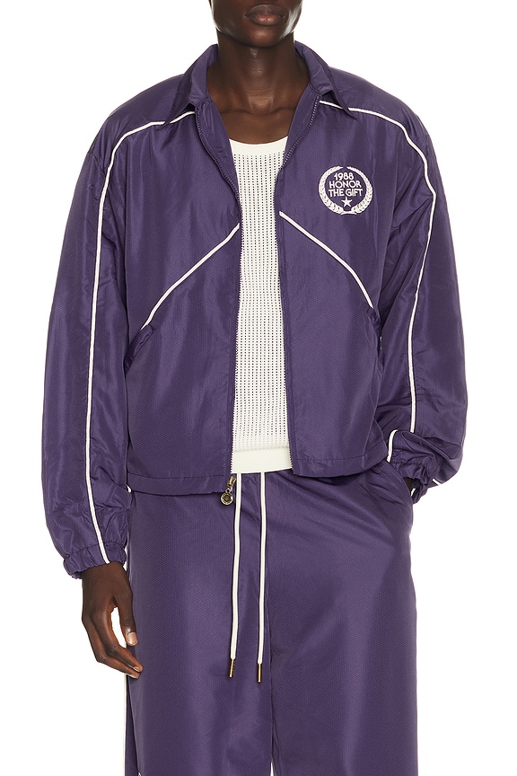 view 2 of 5 Honeycomb Track Jacket in Purple