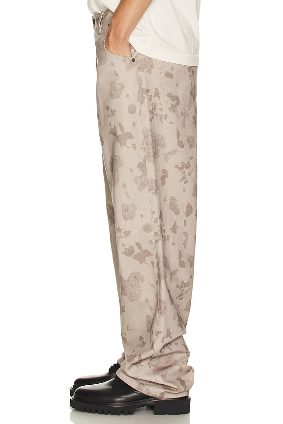 view 2 of 6 PANTALÓN TONAL FLORAL in Pebble