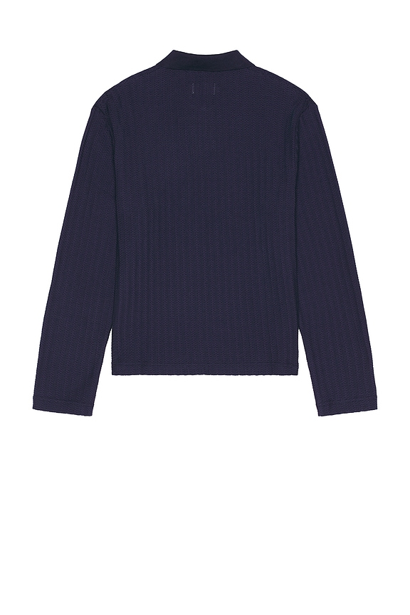 view 2 of 5 Long Sleeve Knit Polo in Navy