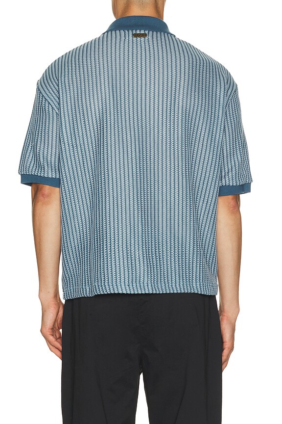 view 2 of 5 Striped Knit Polo in Indigo