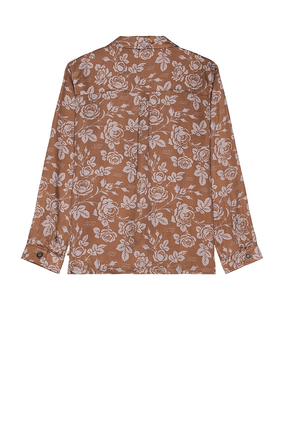 view 2 of 4 Long Sleeve Pattern Woven in Brown