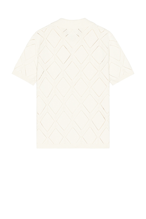 view 2 of 4 Diamond Knit Polo in Cream