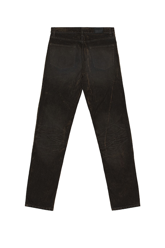 view 2 of 5 ОБЛЕГАЮЩИЕ ДЖИНСЫ MID RISE in Flocked Olive