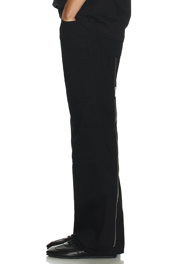 view 2 of 7 Zip Carpenter Pant in Rinsed Black
