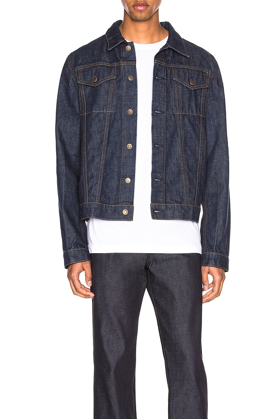 view 2 of 5 BLOUSON RED STIPE DENIM in Dark Blue