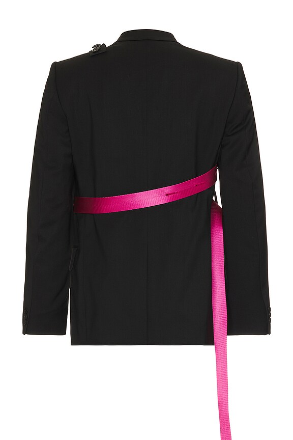 view 2 of 4 Seatbelt Blazer in Black & Pink