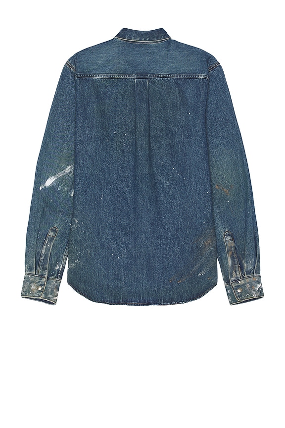 view 2 of 5 Long Sleeve Shirt in Mid Indigo Painter