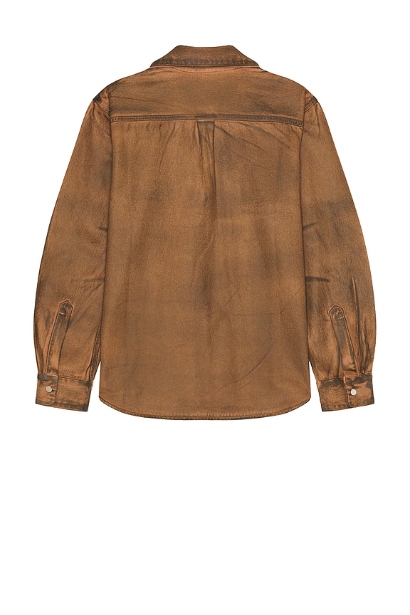 view 2 of 5 Curved Long Sleeve Shirt in Waxed Oil Stain