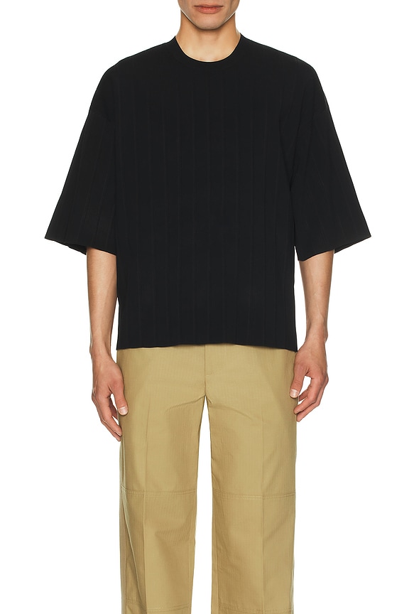 view 3 of 4 Pleated Tee in Black