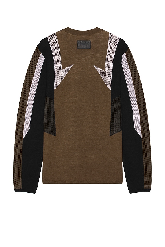 view 2 of 3 CAMISETA MANGA LARGA SPORT CREW in Black, Ivory, & Cognac