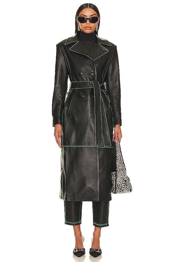 view 2 of 4 TRENCH COAT COM CINTO DE CORRENTE MIDNIGHT TRENCH GREEN in Black
