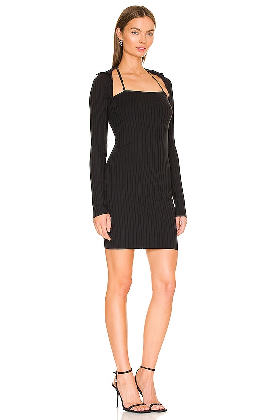 view 2 of 3 Long Sleeve Mini Dress in Black